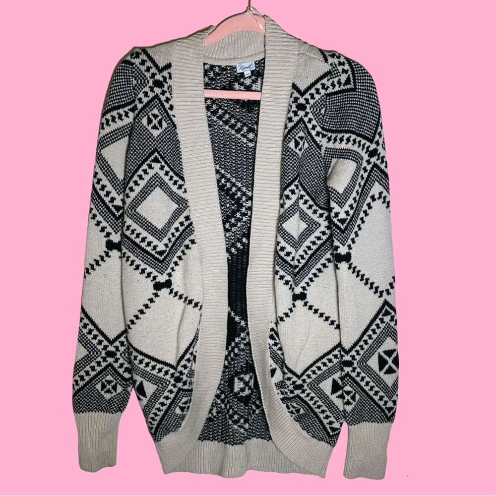 Kismet Women's open cardigan sweater knit size small south western long sleeve